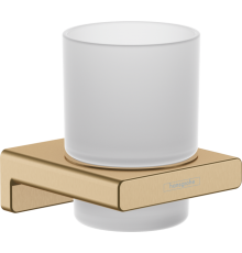 HG 41 749 140 AddStoris Стакан для зубных щеток, металл/матовое стекло 41749140