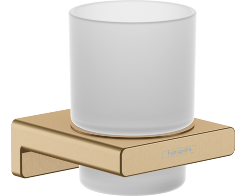 HG 41 749 140 AddStoris Стакан для зубных щеток, металл/матовое стекло 41749140