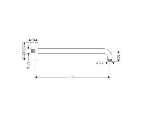 Hansgrohe Portec S Держатель верхнего душа, цвет: шлифованная бронза. 27413140 Hansgrohe Portec S Держатель верхнего душа, цвет: шлифованная бронза. 27413140