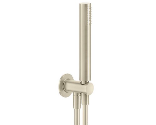 Gessi INCISO Душевой комплект, вывод, держатель, шланг 150см., и душевая лейка, цвет: brushed brass pvd. 58123#727 Gessi INCISO Душевой комплект, вывод, держатель, шланг 150см., и душевая лейка, цвет: brushed brass pvd. 58123#727