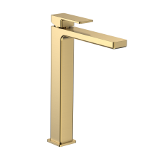 AQM6814BG Savona Смеситель для свободностоящей раковины 250мм, гладкий, подводка ½ золото шлифован AQM6814BG