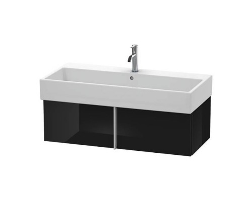 Duravit VA Тумба подвесная, 98.4x43.1х29.8см., с раковиной, 1 выдв.ящик, цвет: черный глянцевый. 2350100000,  VA612804040