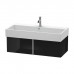 Duravit VA Тумба подвесная, 98.4x43.1х29.8см., с раковиной, 1 выдв.ящик, цвет: черный глянцевый. 2350100000,  VA612804040