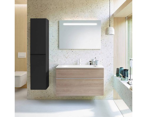 Burgbad Fiumo Комплект подвесной мебели 102х49х61см, с раковиной на 1 отв., ручки белые матовые, цвет: Eiche Dekor Cashmere. SFXN102F3959FOT45G0223C0001*1