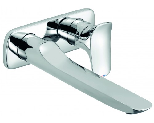 Kludi 53 245 0575 Ambienta Смеситель для раковины 226 мм, на 2 отв., настен. (внеш. монт. часть) 532450575