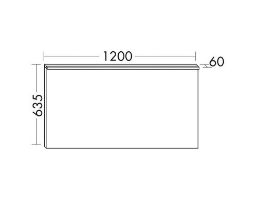 Burgbad Eqio Зеркало с подсветкой 4250K, 1200х635 мм, корпус alu-optik. SIDL120