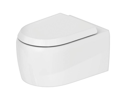 Duravit Qatego Унитаз подвесной 37х57см., с креплением Durafix, с установленными петлями из нерж. стали, цвет: белый. 2556090000 Duravit Qatego Унитаз подвесной 37х57см., с креплением Durafix, с установленными петлями из нерж. стали, цвет: белый. 2556090000