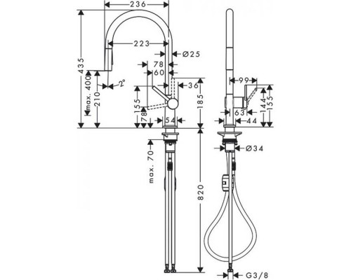 Hansgrohe Talis M54 Смеситель для кухни, 1 отв., цвет: хром. 72800000 Hansgrohe Talis M54 Смеситель для кухни, 1 отв., цвет: хром. 72800000