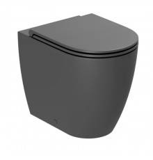 Azzurra Comoda Унитаз приставной 53x36xH42 см c креплением, Easy Clean, 3L Water Saving, цвет: Сarbone. CMVCTPE00000CA/(COM 100 CA/P)  carbone,  COM 1800 CA/F