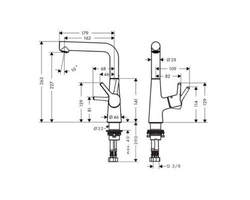 Hansgrohe Talis S, Смеситель для раковины, с донным клапаном, Цвет: хром. 72105000 Hansgrohe Talis S, Смеситель для раковины, с донным клапаном, Цвет: хром. 72105000