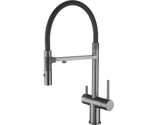 Смеситель для кухни Rose R958T оружейная сталь