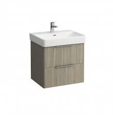 Laufen Base Тумба подвесная 57х44х53см, с раковиной, с 2 выдвиж. ящиками, с механизмом мягкого закрывания, цвет: светлый вяз. 8.1096.3.000.104.1,  4.0223.2.110.262.1