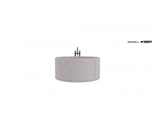 Agape In-Out Ванна отдельностоящая d129.4x59 см, круглая, мрамор Bianco Carrara,. AVAS1041MC Agape In-Out Ванна отдельностоящая d129.4x59 см, круглая, мрамор Bianco Carrara,. AVAS1041MC