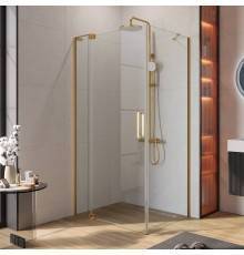 Душевой уголок Cezares Slider AH 1 100-70/80 C BORO профиль брашированное золото, стекло прозрачное