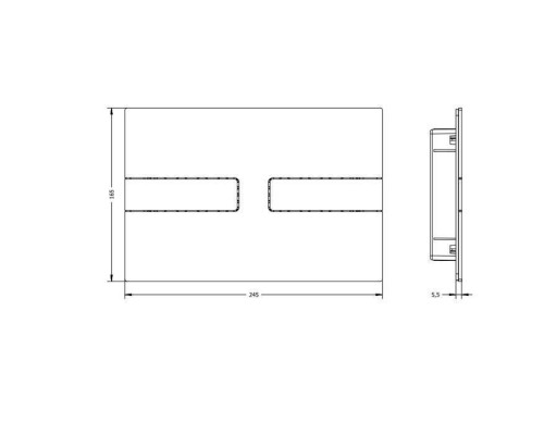 Artceram INOX Смывная клавиша, цвет: нержавеющая сталь. 712.000.BS