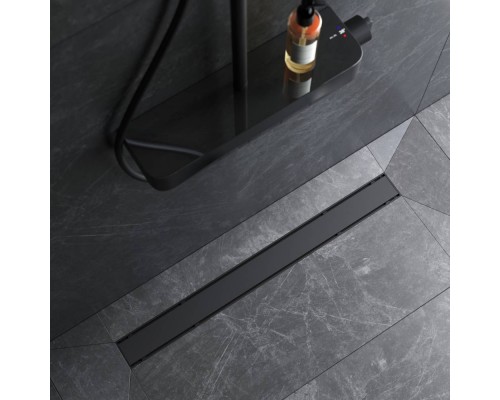 W02SC-U11-080-04BM Трап для душа линейный, универсальный затвор Tile, 80 см W02SC-U11-080-04BM Трап для душа линейный, универсальный затвор Tile, 80 см