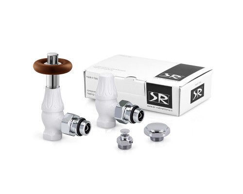 Комплект термостатический SR Rubinetterie серия Old Style 1/2угловой цвет белый K367-1500VC0A
