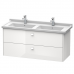 Duravit  Brioso Тумба подвесная, 122x46.9х56.3см, с раковиной, с 2 выдвижными ящиками, цвет: белый глянц. 0332130000,  BR414402222