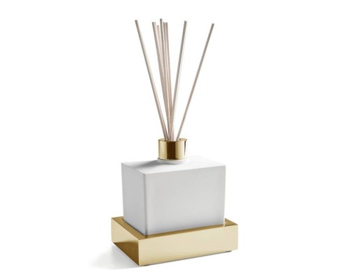 3SC SK 3.0 Ароматический диффузор настольный из белого композита 12хh16х9 см, цвет: золото. SK01PAGD