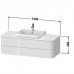 Duravit Happy D.2 Plus Тумба подвесная 130x55х40.8см, с раковиной и 2 ящиками, цвет: белый глянцевый. 2360600000, HP031KM2222, HP497202222