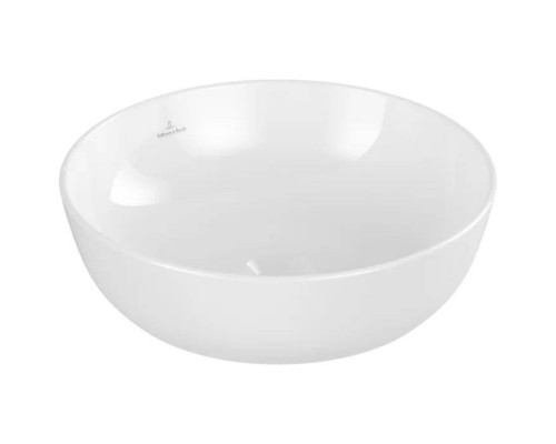VilleroyBoch Artis Раковина 43х43х12.5см., накладная, без отв., без перелива, TitanCeram, цвет: альпийский белый. 41794301