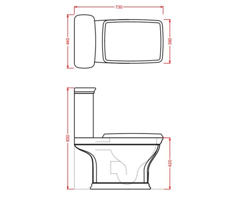 Artceram Cartesio Бачок для напольного унитаза, цвет: белый. CIC009 01 00 Artceram Cartesio Бачок для напольного унитаза, цвет: белый. CIC009 01 00