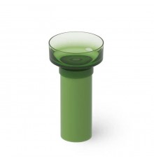 Dea Design Pedestal Basin Раковина 48х48х90см., напольная, без отв., Glasstek, прозрачная смола, цвет: Emerald R3. DD2023 480 R3