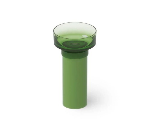 Dea Design Pedestal Basin Раковина 48х48х90см., напольная, без отв., Glasstek, прозрачная смола, цвет: Emerald R3. DD2023 480 R3