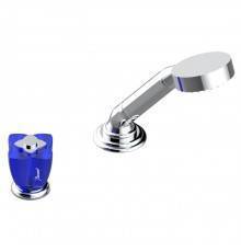 THG Pуtale de cristal bleu Ручной душ на борт ванны, 2 отв., цвет: хром/синий хрусталь. U6B-A02-6532/60A