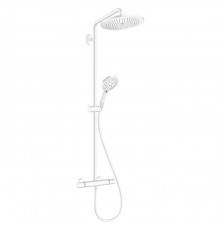 Hansgrohe Croma Select S Душевая система, 1jet, EcoSmart, с термостатом и ручным душем, цвет: белый матовый. 26891700