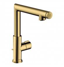 Axor Uno Смеситель для раковины 220 Select, на 1 отв., с донным клапаном, цвет: полированное золото. 45016990