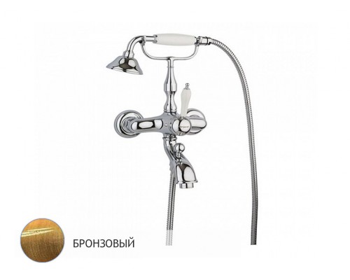 Margaroli Classica 1004 Смеситель для ванны с душ. набором Old Brass RU1004AA01BR