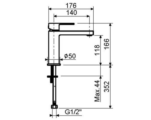 Plumberia Selection TAG Смеситель для раковины, на 1 отв., цвет: хром. TG0053CR Plumberia Selection TAG Смеситель для раковины, на 1 отв., цвет: хром. TG0053CR