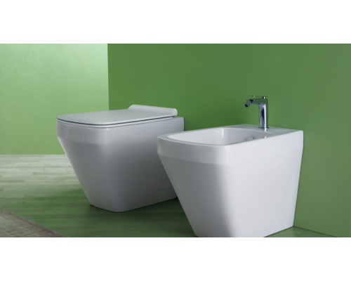 Simas Baden Baden Унитаз приставной безободковый 56х36 см, слив универсальный,  цвет: белый. F91,  BB01bi