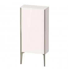 Duravit XViu Шкаф подвесной 50x24x89см, с 1 дверью, 2 стеклянными полками (петли слева), цвет: белый глянцевый/champagne matt. XV9714B1,  XV1306LB122