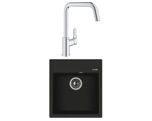 Комплект Мойка Florentina Липси 460 антрацит + Смеситель Grohe Eurosmart