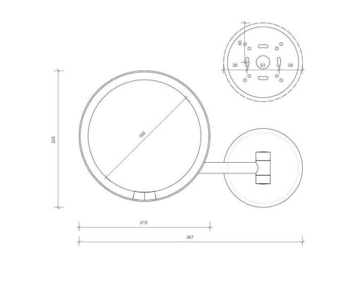 Decor Walther Round Just Look WR Косметическое зеркало 21.5см, подвесное, увел. 5x, подсветка LED, цвет: белый матовый. 0122450 Decor Walther Round Just Look WR Косметическое зеркало 21.5см, подвесное, увел. 5x, подсветка LED, цвет: белый матовый. 0122450