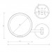 Decor Walther Round Just Look WR Косметическое зеркало 21.5см, подвесное, увел. 5x, подсветка LED, цвет: белый матовый. 0122450