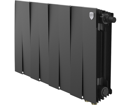 Радиатор биметаллический Royal Thermo Piano Forte 300 VDR80 8 секций, межосевое расстояние 8 см, noir sable Радиатор биметаллический Royal Thermo Piano Forte 300 VDR80 8 секций, межосевое расстояние 8 см, noir sable