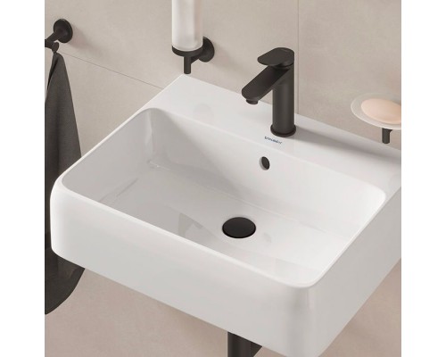 Duravit Wave Смеситель для раковины, 1 отв., с донным клапаном, цвет: черный матовый. WA1020001046
