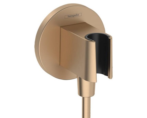Hansgrohe FixFit S Шланговое подключение с держателем ручного душа, цвет: шлифованная бронза. 26888140