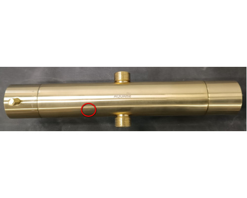 SaleAQM8006BG Душевая система с термостатом, Ø250, 1/1 режим, латунная лейка, цвет золото шлифованно SaleAQM8006BG_42927