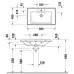 Duravit D-Neo Раковина 80х48см., накладная, с переливом, 1 отв., WonderGliss, цвет: белый. 23678000001
