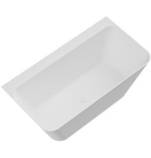 Ванна из искусственного камня Cezares Liner Solid Surface 170x80 см, со сливом-переливом, с донным клапаном, матовая