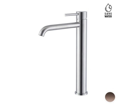 Newform X-STEEL 316 Смеситель для раковины на 1 отв., высокий, без донного клапана, излив 19см., цвет: PVD Brushed copper bronze. 69615X.59.067 Newform X-STEEL 316 Смеситель для раковины на 1 отв., высокий, без донного клапана, излив 19см., цвет: PVD Brushed copper bronze. 69615X.59.067