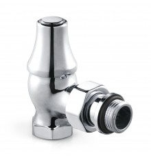 Запорный клапан SR Rubinetterie угловой для радиатора, серияретро 1/2, цвет хром 0341-1500C000