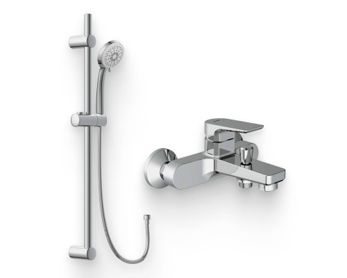 Душевой комплект Смеситель Cersanit Nature 63064 + Гарнитур Vibe 63067 хром Душевой комплект Смеситель Cersanit Nature 63064 + Гарнитур Vibe 63067 хром