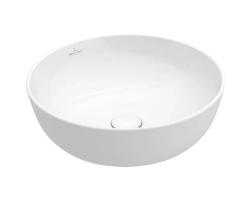 VilleroyBoch Artis Раковина 43х43х12.5см., накладная, без отв., без перелива, TitanCeram, цвет: альпийский белый. 41794301
