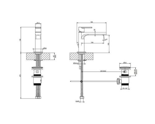 Gessi Emporio Via manzoni Смеситель для раковины, на 1 отв, с донным клапаном, цвет: хром. 38601#031 Gessi Emporio Via manzoni Смеситель для раковины, на 1 отв, с донным клапаном, цвет: хром. 38601#031