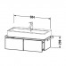 Duravit VA Тумба подвесная, 98.4x43.1х29.8см., с раковиной, 1 выдв.ящик, цвет: черный глянцевый. 2350100000,  VA612804040